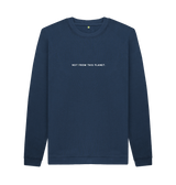 Navy Blue Printed Sweater Front